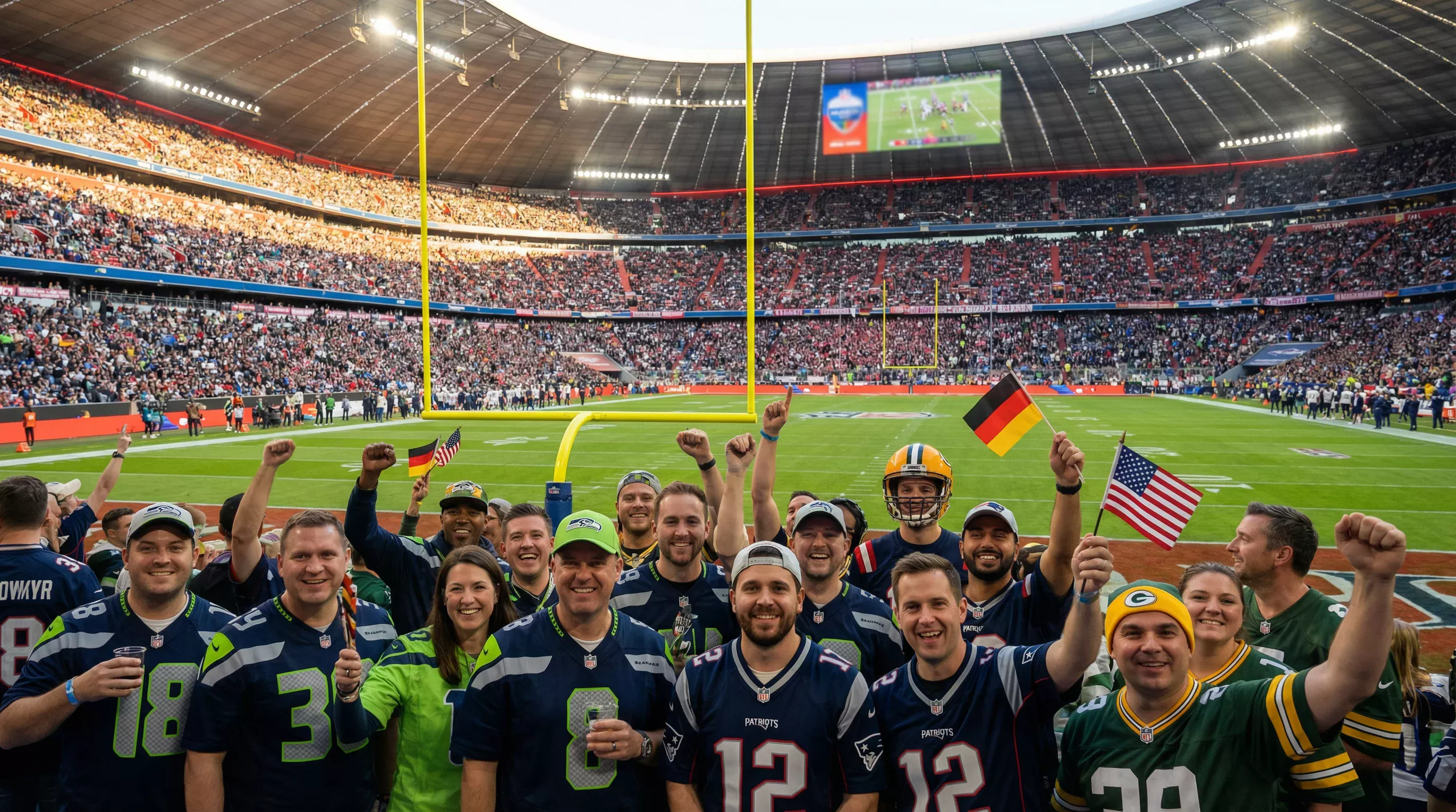 NFL-Fans in Deutschland feiern beim Regular-Season-Spiel in München